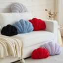 Shell Pillow, Seashell Throw Pillow Room Decor for Couch Bed, Shell Pillows Soft Plush Pillow, Sea Shell Decorative Beach Cushion Pillows (Lavender Purple, 18 X 13 Inches)