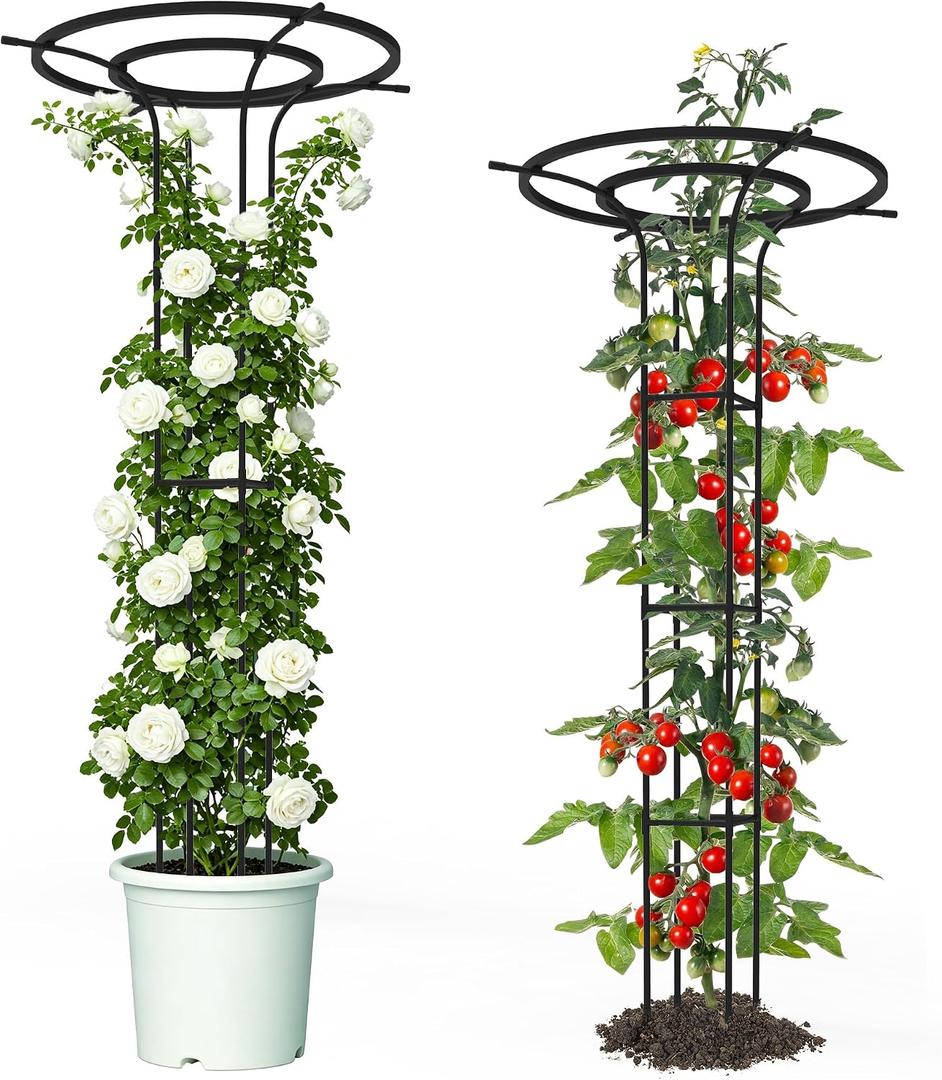 Trellis for Climbing Plants Outdoor, 72“Mushroom Top Trellis(2 Pack)