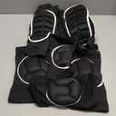 Lewtemi 3 Set Protective 3D Padded Hip EVA Short Pants Knee Pads Elbow Set Winter Protection Hip Pads Thick Non Slip Knee Sleeve Elbow Guard for Men Women Kid Ski Ice Skating (Medium, Black)