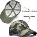 Structured Baseball Hats for Men Women Breathable Washed Cotton Baseball Caps Adjustable Golf Dad Hat for Wide Occasion, M-L