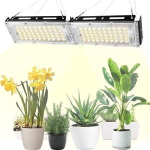 2pcs Hanging Grow Lights for Indoor Plants (20w X2) with Height Adjustable, 4000 Lumen LED Bonsai Houseplant Growing Lamp with On/Off Switch, Grow Light UV-IR Full Spectrum