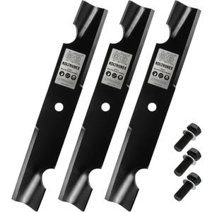 High Lift 16-1/2" Mower Blades for Bad Boy 48 Inch Deck, Replacement for OEM 038-4826-00 038-0075-00 038-4827-06, Circle Center Hole 3PCS with Bolts and Washes