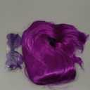 Purple Wavy Bob Wig with Bangs Heart Sunglasses for Women, 14 Inch Colored Neon Party Hair Replacement Curly Wigs Shoulder Length with Hair Cap for Carnival Costume Cosplay Bachelorette Party