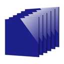 Gute 6Pcs Cast Acrylic Sheet,Acrylic Sheet Opaque Plastic Sheet 8 x 8 Inch (.118" Thick) for Signs, DIY Display Projects, Craft and Easy to CutBlue
