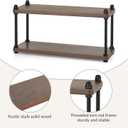 Mkono Coffee Station Organizer Wooden Mug Holder for Countertop Cup and Mug Shelf for Coffee Bar Accessories Rustic Matcha Stand 2 Tier Storage and Display Rack for Tea Cups Kitchen Office