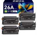 InkNI Compatible 26A Toner Cartridge Replacement for HP 26A 26X CF226A CF226X Toner Cartridge|Compatible for HP LaserJet Pro M402dn, M402dne, M402dw, M402n,MFP M426fdn, M426fdw Printer (Black, 4-Pack)