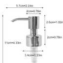 Matte Black Lotion Pump Dispenser, Stainless Steel 304, Set of 2, 11cm Height (Bright Silver)
