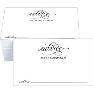 RXBC2011 Advice For The Parents To Be Cards Baby Shower Keepsake Writing Activity Pack Of 100
