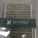 Lash Clusters 300pcs Eyelash Clusters 30D 0.07D Curl 12mm DIY Eyelash Extension KEYYOU Large Tray Volume Soft&Natural Individual Lashes(30D-0.07D,12
