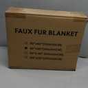 Luxury Faux Fur Blanket - Soft Warm Plush Blankets for Couch Sofa Bed, Fluffy Thick Throws for Bedroom, Office, Living Room, Decorative Reversible, Not Easy to shed - 60"x80", Brown