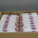 Goodluck 350 Piece Rose Gold Plastic Dinnerware Set for 50 Guests,Fancy Disposable Plates,Include: 100 Rose Gold Rim Plastic Plates,150 Silverwares,50 Pre Rolled Napkins,50 Cups for Party,Wedding