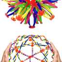Expandable Breathing Ball for Stress Relief - From 5.5 to 10.2 inch Expandable Ball Sphere with Smooth Edges and Colorful Design - Weatherproof and Odor-Free Breathing Toy for Breathwork Exercises
