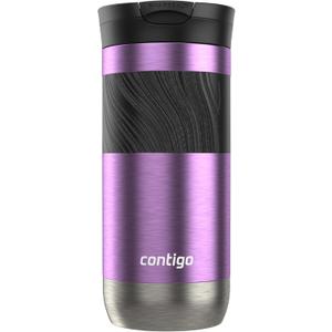 Contigo Byron 2.0 Stainless Steel Travel Mug with SNAPSEAL Lid and Grip, 16 oz (16oz (Pack of 1), Pansy)