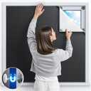 Magnetic Blackout Window Cover with Strong Magnets 105"x58" Portable Blackout Curtains for Bedroom, No Drill Black Out Blinds & Temporary Black Out Shades for Windows Film RV Travel Skylight-Black