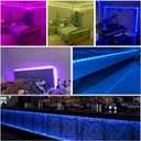 RUISHINE Battery Operated LED Strip Lights 32.8ft, Battery Powered Led Strip Lights for Bedroom Color Changing APP Remote, USB Led Lights for TV, Room, Kitchen, Party