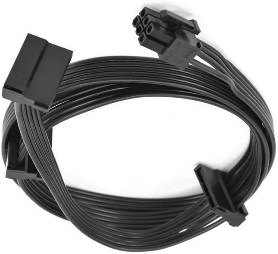suyitai PCI-E 6 (Pin) 1 to 3 SATA 15Pin Power Supply Cable Replacement for Corsair CX850M CX750M CX600M CX650M (27.55INCH)