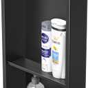 Stainless Steel Shower Niche Matte Black 24" X 12" No Tile Needed Wall Niche Double Recessed Shower Shelf for Bathroom Over Mount Installation