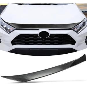 Hood Deflector Protector Compatible with Toyota RAV4 2025 2019-2024 and RAV4 (Hybrid) SE/LE/XSE/XLE/Limited 2019-2024 Hood Protector Cover Trim Exterior Accessories Bumper Guard Carbon Fiber
