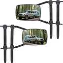Mirror Extenders For Towing, Universal Clip-on Towing Mirrors 360 Degree Adjustable Extension Mirrors for Car Towing Trailer Truck RV SUVBig Flat Mirror A, 2pcs