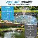 Antfraer 1200GPH Pond Filter Built-in U-V Lamp, Multiple Filtration Pond Filter with Pond Pump, Filter Box with 30FT Cord & 3 Nozzles & Diverter Valve for Outdoor Ponds, Fish Tank Garden Clean Clear