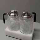 Baderke 2 Pcs Glass Mouth Mason Jars Pitcher with Stainless Steel Pour Spout Lid Leaking Proof Wide Mouth Mason Jars for Drinks Iced Coffee Milk Sun Tea Lemonade Juice(64 oz)