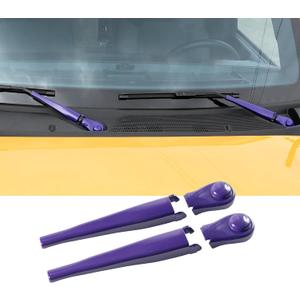 Front Window Windshield Wiper Arm & Blade Decoration Cover Trim Compatible with 2021-2025 Ford Bronco (Purple)