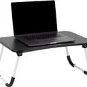 Mind Reader Lap Desk Laptop Stand, Bed Tray, Folding Legs, Couch Table, Portable, MDF, 23.25" L x 13.75" W x 10.5" H, Black