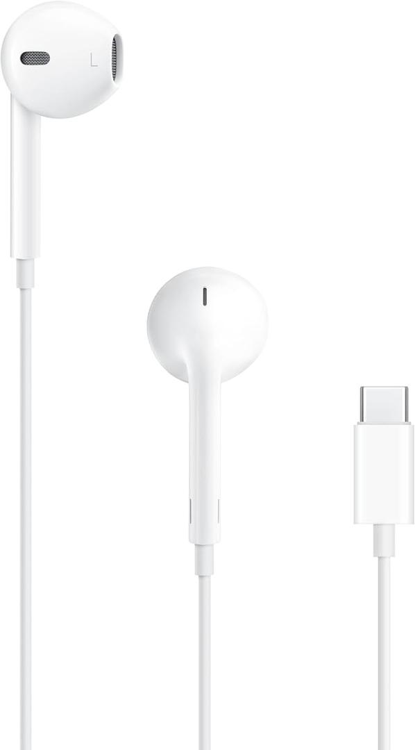Apple EarPods Headphones with USBC Plug, Wired Ear Buds with Builtin Remote to Control Music, Phone Calls, and Volume