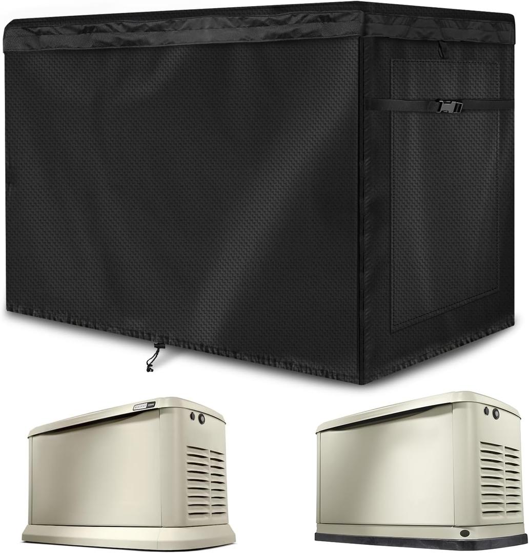 Generator Covers Fits for Generac 22kW Home Standby Generator, 600D Oxford Cloth Waterproof, Dustproof, and UV Resistant Home Generators Cover
