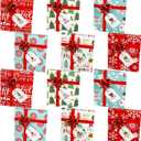 Chinco 12 Pcs Christmas Card Gift Boxes Holder with Bows Christmas Card Boxes for Present Xmas Money Holder Money Box Gift Wrap Box for Xmas Holiday Teacher Baby Shower Birthday Party Decor