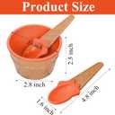 RICHSC-PAN 20 Pack Ice Cream Bowls, Cartoon Candy Color Ice Sundae Cups with Spoon. Multi-Color Reusable, Perfect for Summer Ice Cream Events and Gift Bags for Kids.