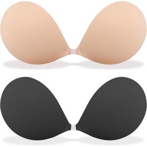 MITALOO Adhesive Bra Invisible Sticky Strapless Push up Backless Reusable Silicone Covering Nipple Bras