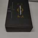 Wican Guest Towel Holder Tray for Bathroom, Oak and Iron Napkins Holder for Powder Room Dinning Table Wooden Basket for Disposable Paper Hand Towels Black & Walnut (9.06 x 5.51 x 2.56 inchs)