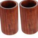 Zerodeko 2pcs Wooden Utensil Holder Compact Kitchen Organizer for Cutlery and Chopstick Storage for Countertops