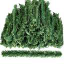 Retrowavy 200 Pcs Christmas Garland Ties 12 Inch Christmas Garland Artificial Pine Garland Soft Green Garland for Christmas Holiday Craft Decorations Gift Wrapping