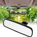 Interior Rear View Mirror Compatible with Nissan Rogue Altima NV1500 NV2500 NV3500 Frontier Tiida Sentra Titan Fairlady 350Z etc, Wide Rear View Mirror Replacement 96321-2DR0A, Car Accessories