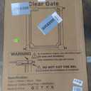 40" Clear Tall Dog Gate with Door, 29.5-47.2" Transparent Wide Baby Gates for Large Pet Cats, Walk Thru Extra High Doggie Gates Doorways Stairs Indoor, Pressure Mounted Safety Gates, Black