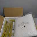 Small Vanity Stool, Cute Vanity Stools with Cushion, White Gold Makeup Vanity Chair for Small Spaces, Living Room, Bedroom, Bathroom, Entryway, Ottoman Foot Rest for Couch Sillas Modern