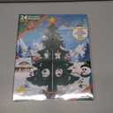 Christmas Countdown Advent Calendar,with a Tabletop Wooden Christmas Tree and 28 Ornaments Snowman Santa Decorations for Boys, Girls and Kids Party Favors, Classroom Prizes, Xmas Gift (Style 1)