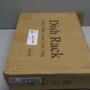 SNTD Dish Drying Rack - Space-Saving Dish Rack for Kitchen Counter, Stainless Steel Dish Drainer with Utensil Holder and Drainboard, 11" W x 15" L (Black)