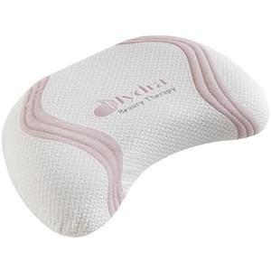 MEFOPILO Memory Foam Beauty Pillow for Sleeping 26.77x13.78x2,76 + 0.79 inches Pad, Hydra Extract Pillowcase, Anti-Wrinkle, Ergonomic Neck Support Pillow, Back, Stomach, Side Sleeper, White