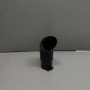 Black Exhaust tip -2.5'' Inlet Bolt on Turn Down Design - Stainless Steel Car Muffler Tips 2.5" ID x 3"OD x 9"L