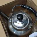 Martha Stewart Kingstree Large 2 Qt Stainless Steel Tea Kettle  Heavy Gauge Durable Whistling Tea Kettle for Stove Top, Easy Pour, Classic Design