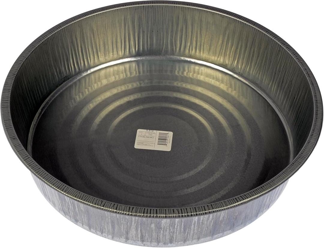 Dorman 9-814 3 Gallon, 16 In. Diameter x 4 In. Deep Galvanized Drain Pan Universal Fit