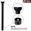 48 Inch Black Ceiling Fan Downrod Kits With Hanger Ball&Ground Wire