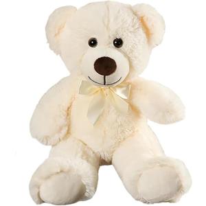 Teddy Bear Stuffed Animal, 12inch Teddy Bear Plush Toy, Birthday Valentine's Day Xmas Gifts for Kids Boys Girls Friends (White)