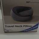 Purroch Travel Neck Pillow with 100% Pure Memory Foam, GShape, Includes Eye Mask & Ear Plugs, Ergonomic Design for Airplane, Car & Office, etc, Beige Gray