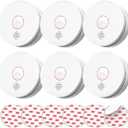 SITERLINK Smoke Detectors,UL217-9th Listed Smoke Alarms with Replaceable Battery,Photoelectric Sensor Smoke Detector with Test-Silence Button,Fire Detectors for Home,House,GS509A 6-Pack
