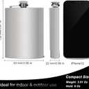 8 Oz Flask for Men, Leakproof Stainless Steel Flask with Funnel, Ideal for Camping and Gifting