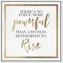 The Oliver Gal Artist Co. Typography Wall Art Canvas Prints Empowered Women Quotes and Sayings Woman Rise Home Dcor, 20" x 20", White Floating Frame